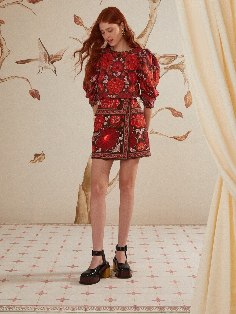 NWT Farm Rio Gigi Tapestry Mini Skirt